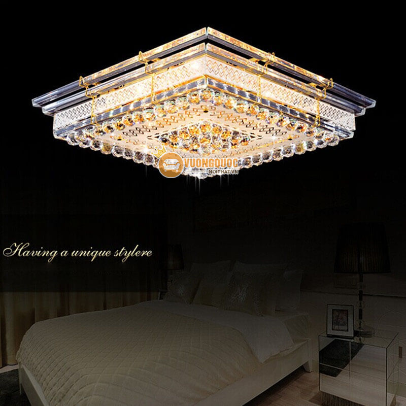 Đèn ốp trần nhập khẩu mạ vàng sang trọng CM254-2